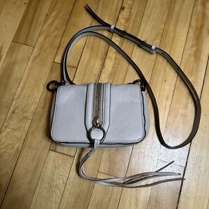 Rebecca Minkoff‎ Mini Mara Bag Leather Crossbody Ivory Designer Handbag Purse